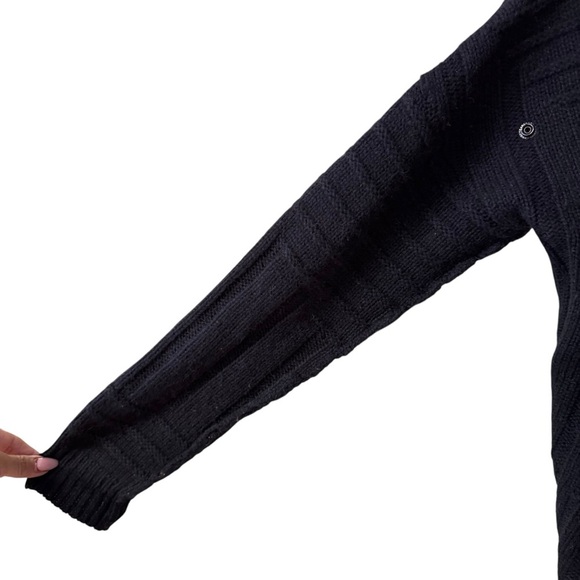 Zadig & Voltaire Alpaca Wool Blend Sweater Size SM Black Minimal Neutral Winter - Picture 9 of 11